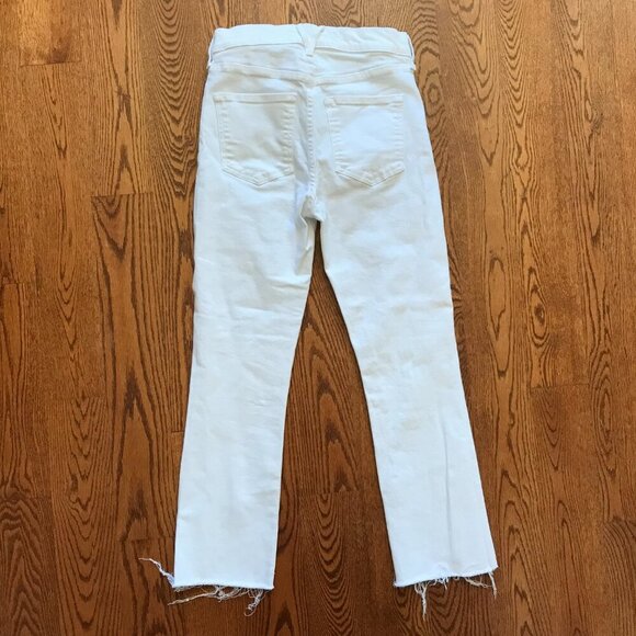 Veronica Beard Carly Kick Flare Jeans Denim Womens 27 White Raw Hem High Rise - Picture 12 of 13